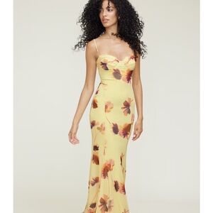 Dynamite Monet Mesh Maxi Dress